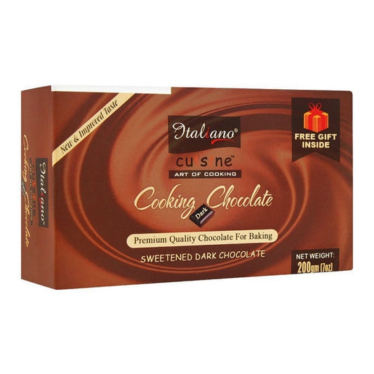ITALIANO COOKING DARK CHOCOLATE SWEETENED 200G