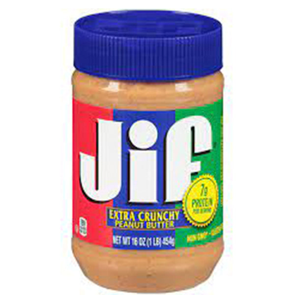 JIF EXTRA CRUNCHY PEANUT BUTTER SPREAD 454GM