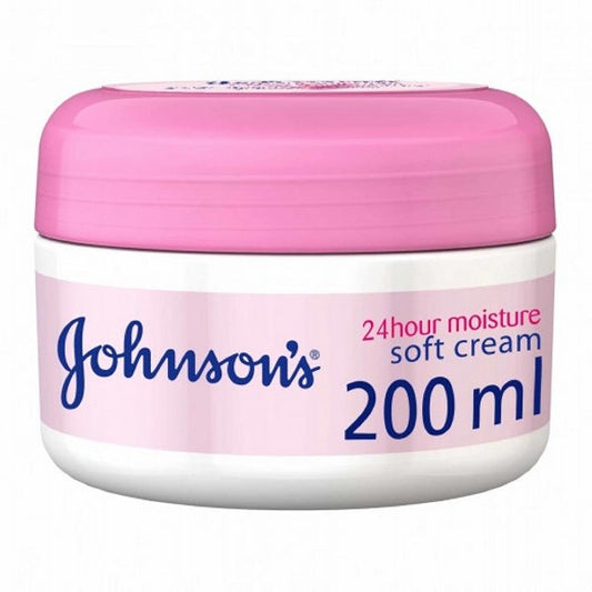 JOHNSONS 24-HOUR MOISTURE SOFT CREAM 200ML