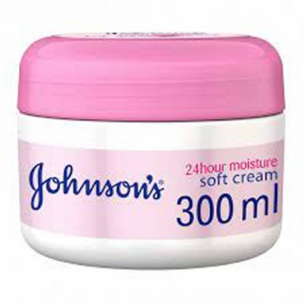 JOHNSONS 24 HOUR MOISTURE SOFT CREAM 300ML