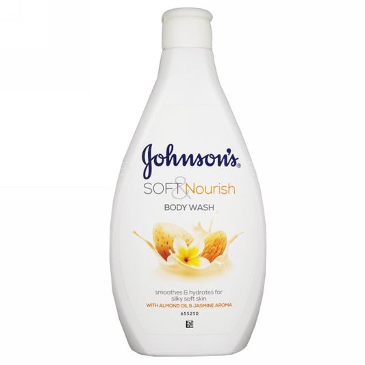 JOHNSONS SOFT & NOURISH BODY WASH 400ML
