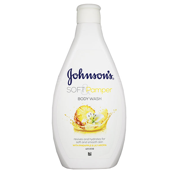 JOHNSONS SOFT & PAMPER BODY WASH 400ML