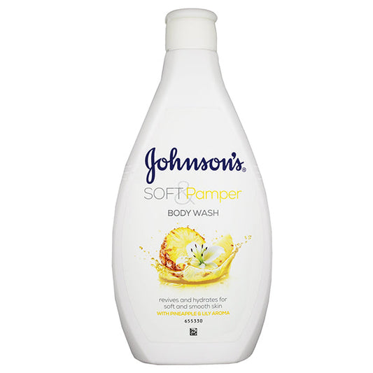 JOHNSONS SOFT & PAMPER BODY WASH 400ML