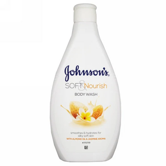 JOHSONS SOFT & NOURISH BODY WASH 400ML