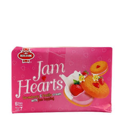 KOLSON JAM HEARTS STRAWBERRY & VANILLA 6 SNACK PACKS 38G 