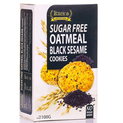 KAERS SUGAR FREE OATMEAL BLACK SESAME COOKIES 100GM