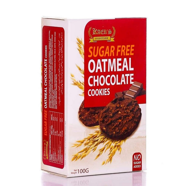 KAERS SUGAR FREE OATMEAL CHOCOLATE COOKIES 100GM