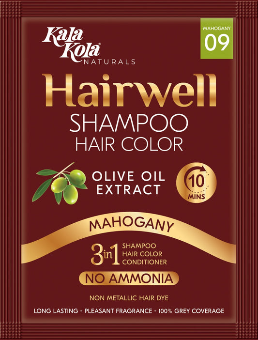 KALA KOLA HAIRWELL SHAMPOO HAIR COLOR MAHOGANY 09