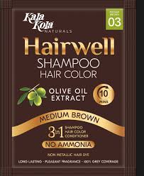 KALA KOLA HAIRWELL SHAMPOO HAIR COLOR MEDIUM BROWN 30ML