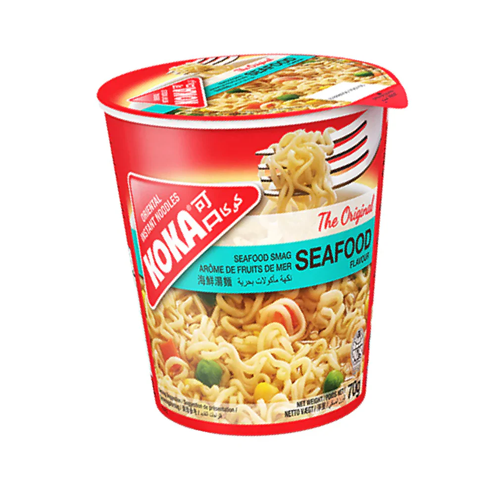 Koka Oriental Instant Noodles Seafood Flavour 70g | Quick Seafood Ramen Noodles