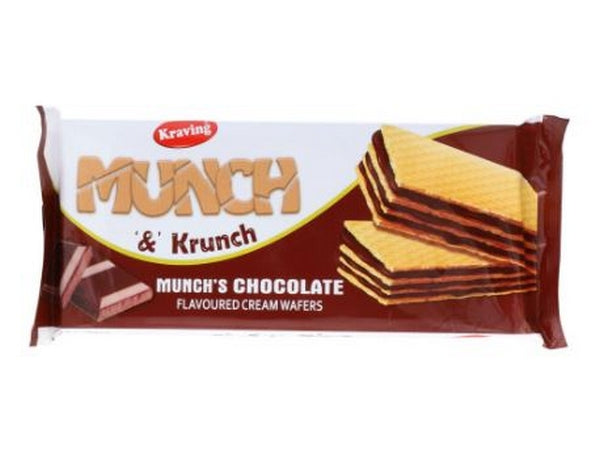 KRAVING MUNCH &amp; KRUNCH CHOCOLATE WAFFERS 75G