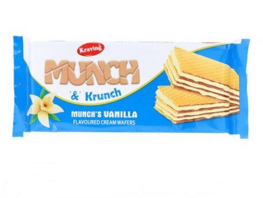 KRAVING MUNCH &amp; KRUNCH VANILLA WAFFERS 75G