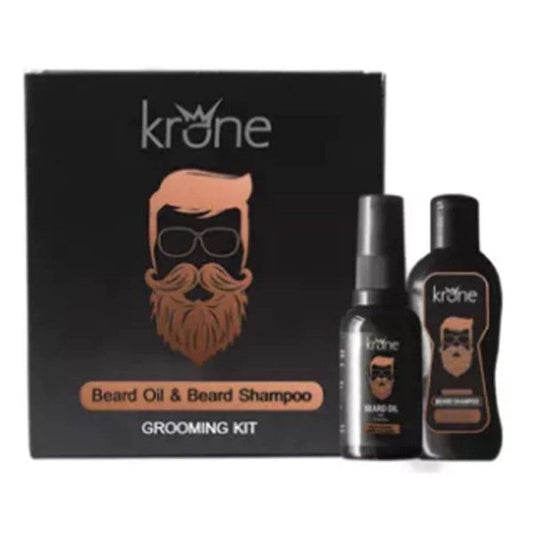 KRONE BEARD OIL 30ML AND BEARD SHAMPOO 60ML GROOMING KIT