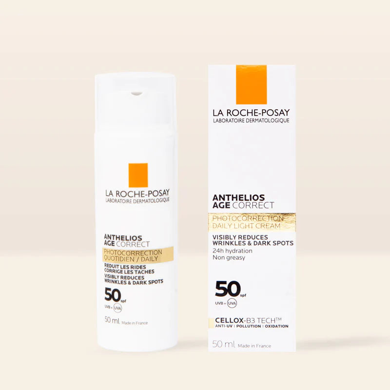 La Roche-Posay Anthelios Age Correct SPF 50 UV Cellox-B3 50ml | Anti-Aging Sunscreen for Face