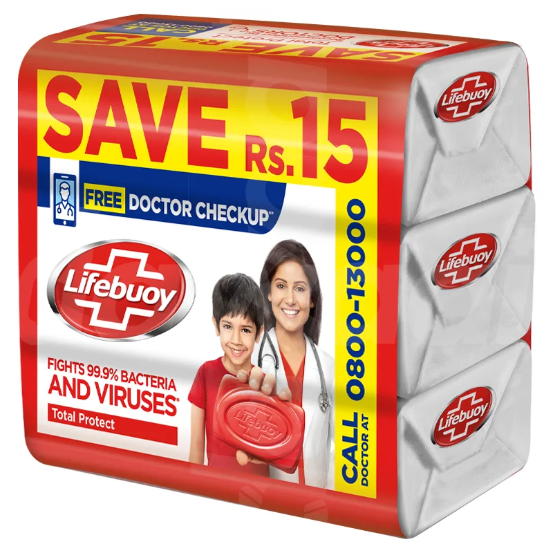 LIFEBUOY TOTAL PROTECT TRIO SOAP 128GM