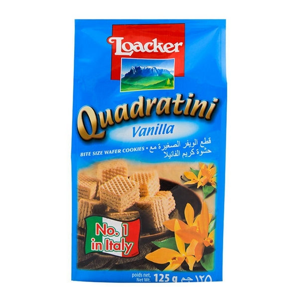 LOACKER QUADRATINI VANILLA WAFER 125GM