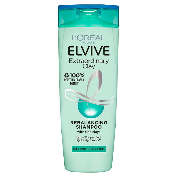 LOREAL PARIS ELVIVE EXTRAORDINARY CLAY OILY ROOTS DRY ENDS 400ML