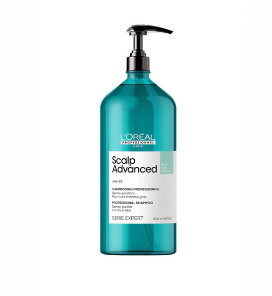 L'Oréal Professionnel Scalp Advanced Anti-Oiliness Shampoo 1500ml Salon Size Oily Scalp Care