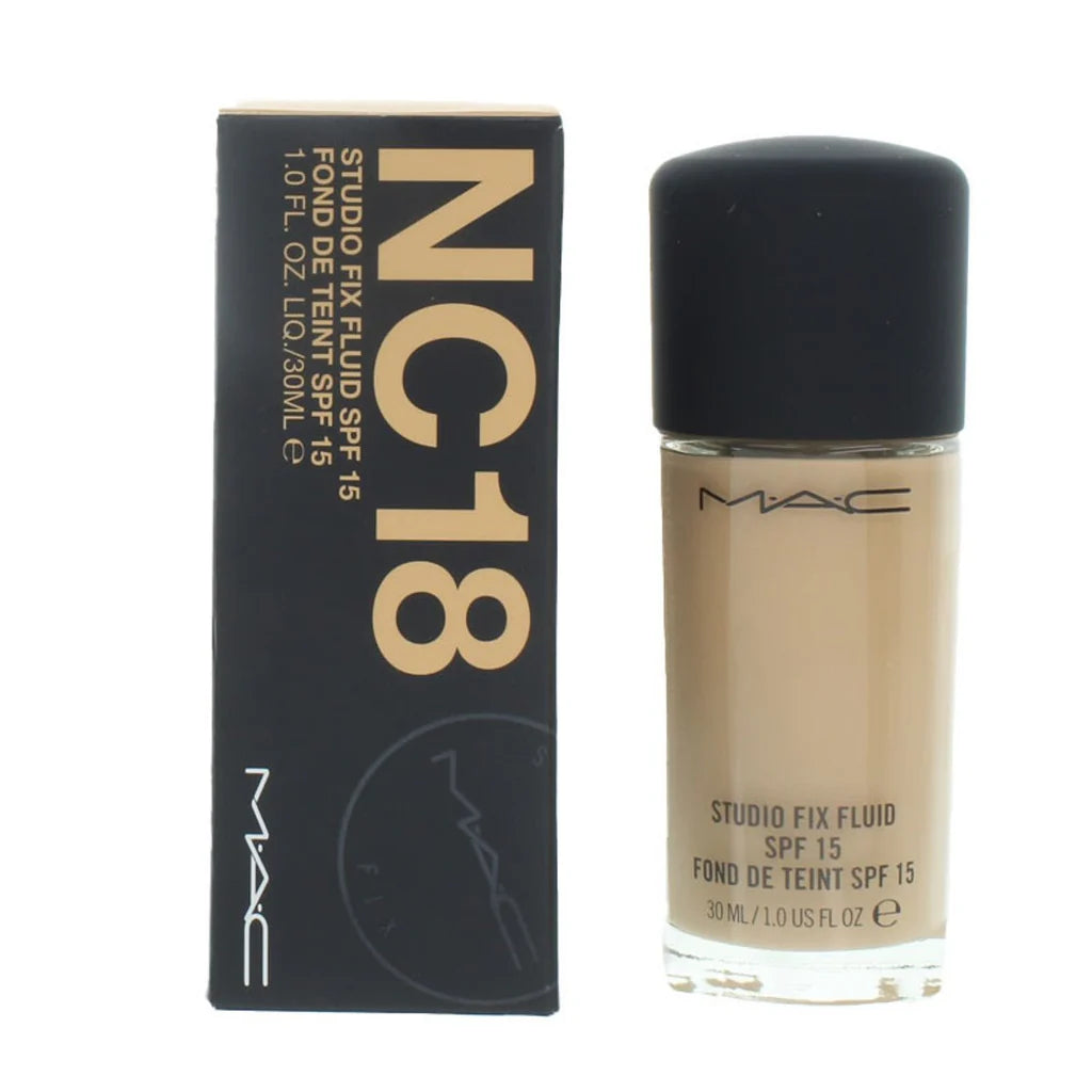 MAC Studio Fix Fluid Foundation NC18 SPF15 30ml | Matte Liquid Foundation