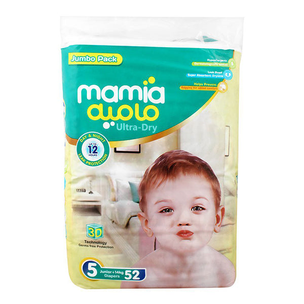 MAMIA ULTRA DRY JUNIOR 14+KG SIZE 5 52PCS