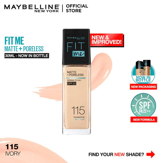 MAYBELLINE FIT ME FOUNDATION 115 IVORY 30ML