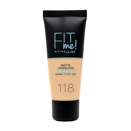 Maybelline Fit Me Matte + Poreless Foundation 30ML – 118 Light Beige