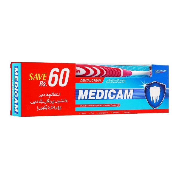 MEDICAM DENTAL CREAM TOOTHBRUSH INSIDE 180G
