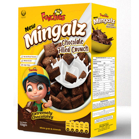 MINGALZ CHOCOLATE FILLED CRUNCH 150GM