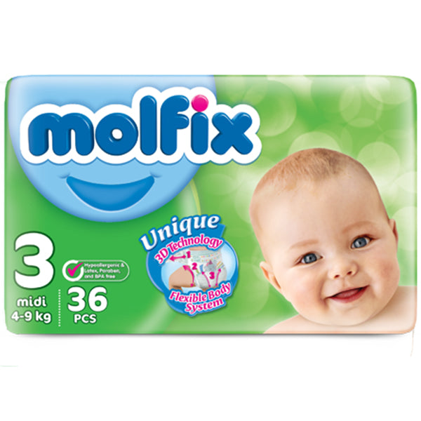 MOLFIX UNIQUE 3D 3 MIDI  36 PCS