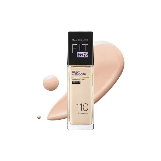 Maybelline Fit Me Dewy Smooth Foundation 30ML – 110 | Medium Coverage, Dewy Finish