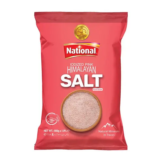 NATIONAL IODIZED PINK HIMALAYAN SALT 800G