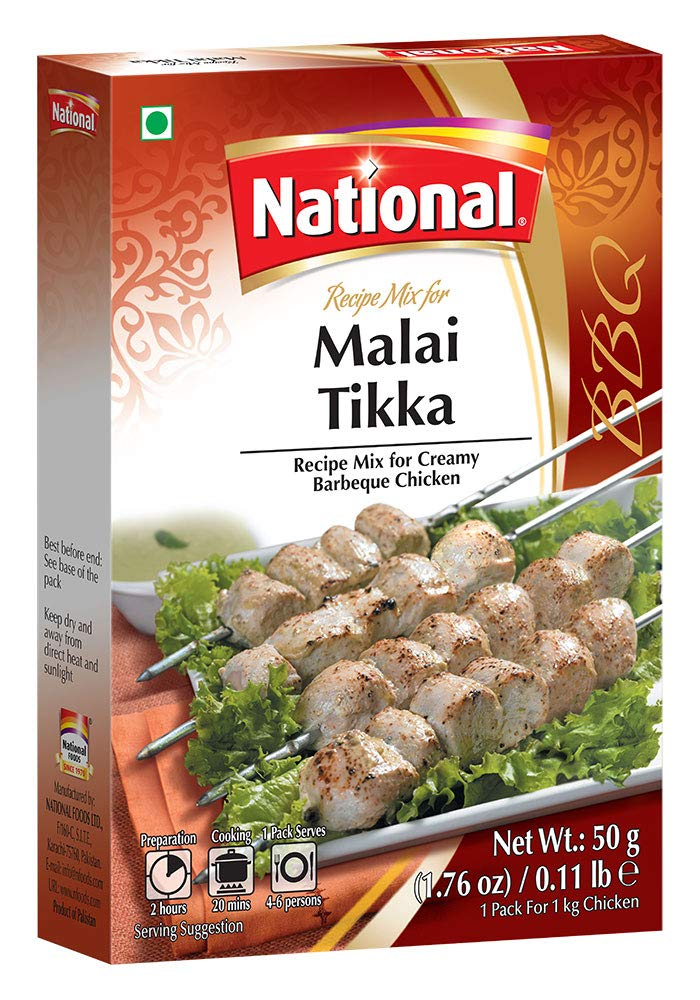 National Malai Boti Recipe Mix 50g | Creamy BBQ Chicken Malai Boti Masala
