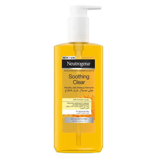 Neutrogena Soothing Clear Jelly Makeup Remover 200ml Gentle Facial Cleanser for Acne-Prone Skin