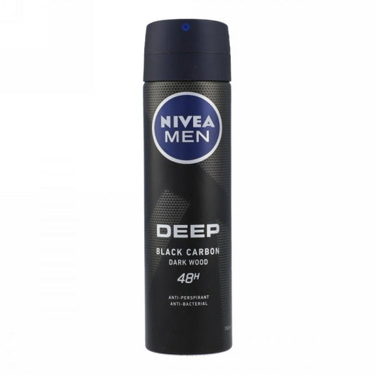 NIVEA MEN DEEP BLACK CARBON DARK WOOD BODY SPRAY 150ML 