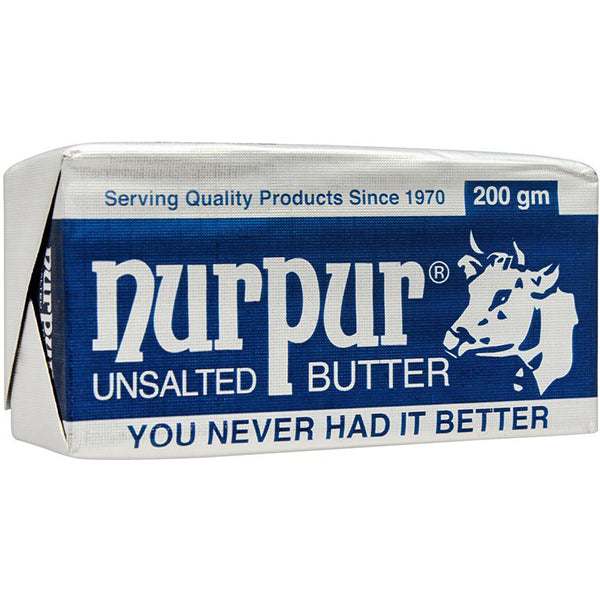 NURPUR BUTTER UNSALTED 200GM