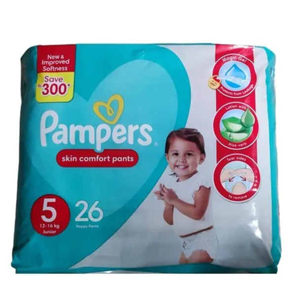 PAMPERS 5 JUNIOR 12-16KG JUMBO PACK 26 PANTS
