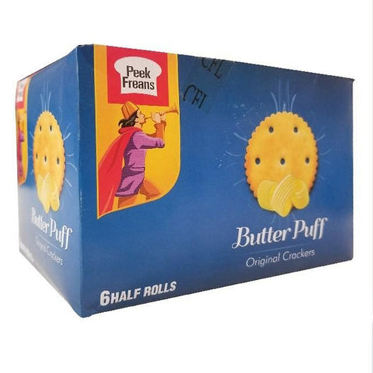 PEEK FREANS BUTTER PUFF BISCUITS HALF ROLL 1X6