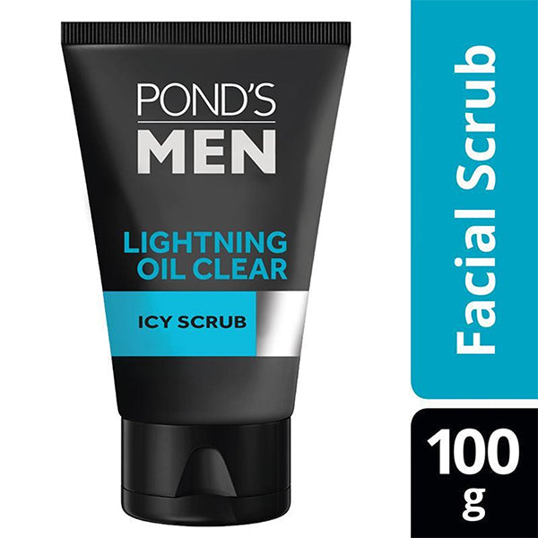 PONDS LIGHTNING OIL CLEAR ICY SCRUB FACE WASH 100GM 