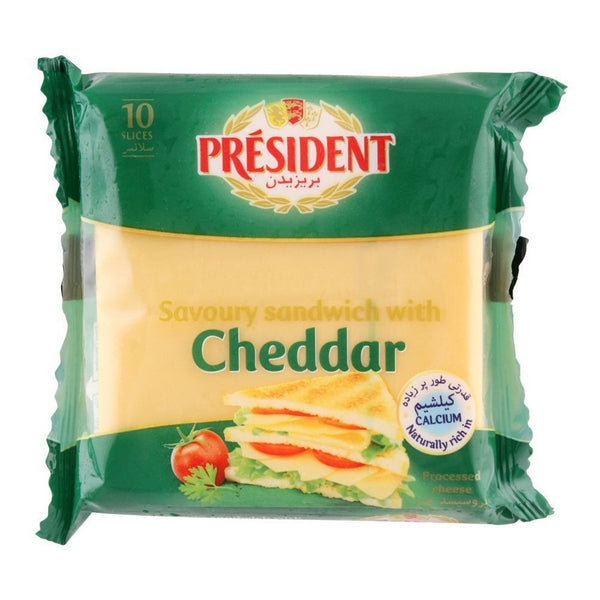 PRESIDENT CHEDDAR SANDWICH CHEESE 200GM