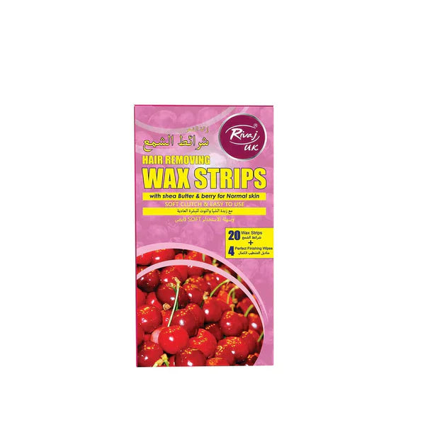 RIVAJ SHEA BUTTER & BERRY BODY WAX STRIPS 22PCS