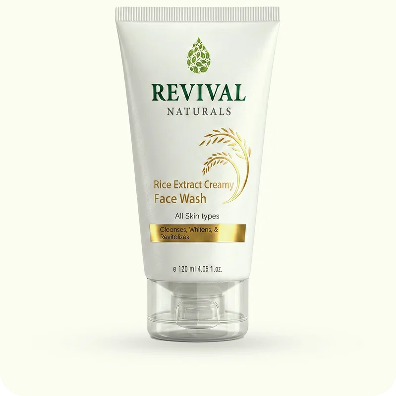 Revival Naturals rice extract creamy face wash