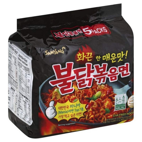 SAMYANG KOREA NOODLES BLACK HOT CHICKEN 5#140GM PACK
