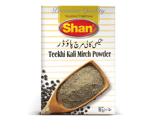 SHAN TEEKHI KALI MIRCH POWDER 25G