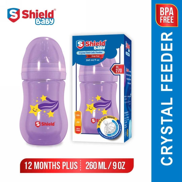 SHIELD BABY WIDE NECK ANTI COLIC FEEDER 260ML