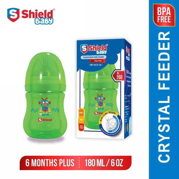 SHIELD CRYSTAL ANTI COLIC FEEDER 180ML