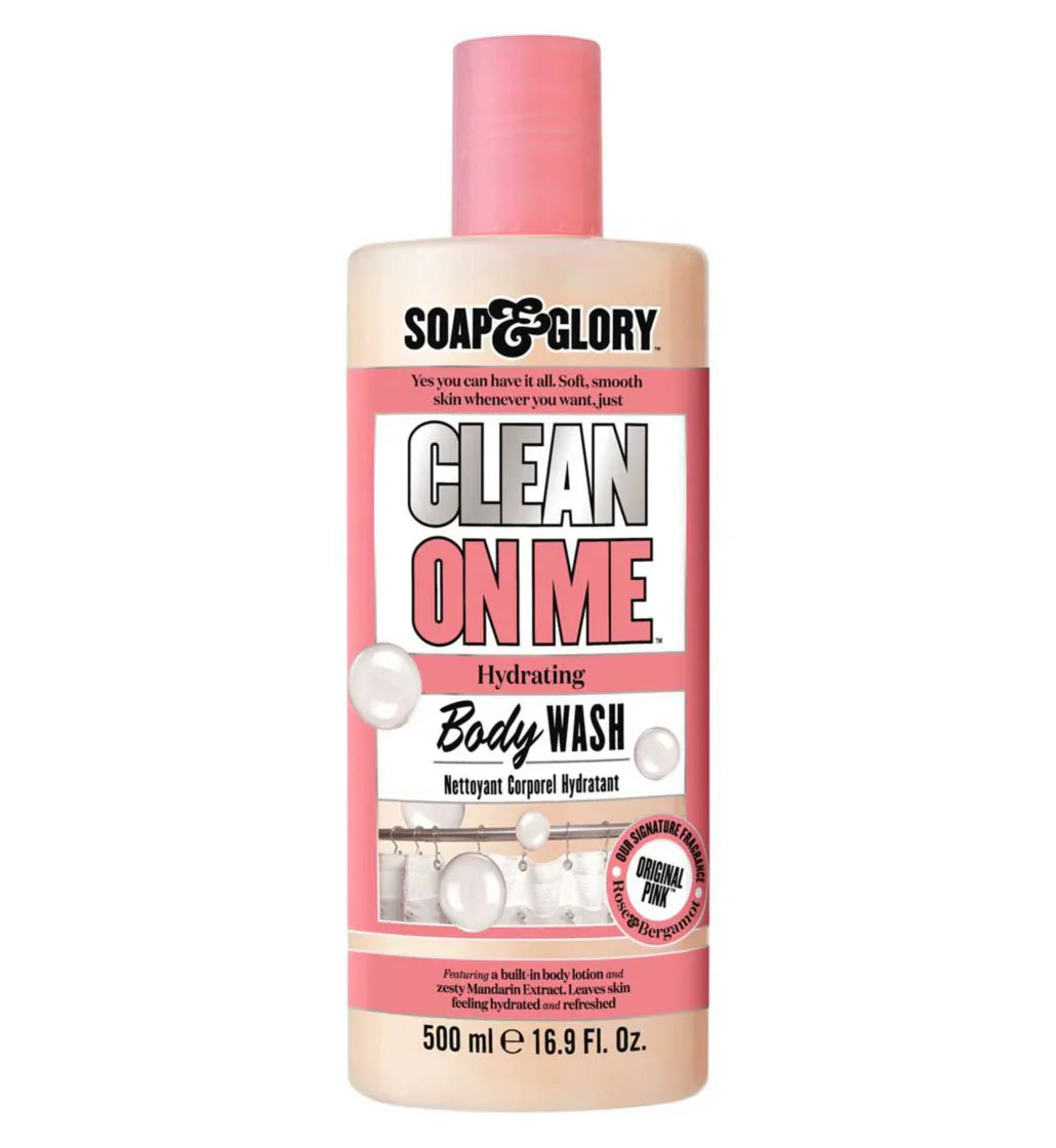 Soap & Glory Clean On Me Body Wash 500ml | Moisturizing Shower Gel