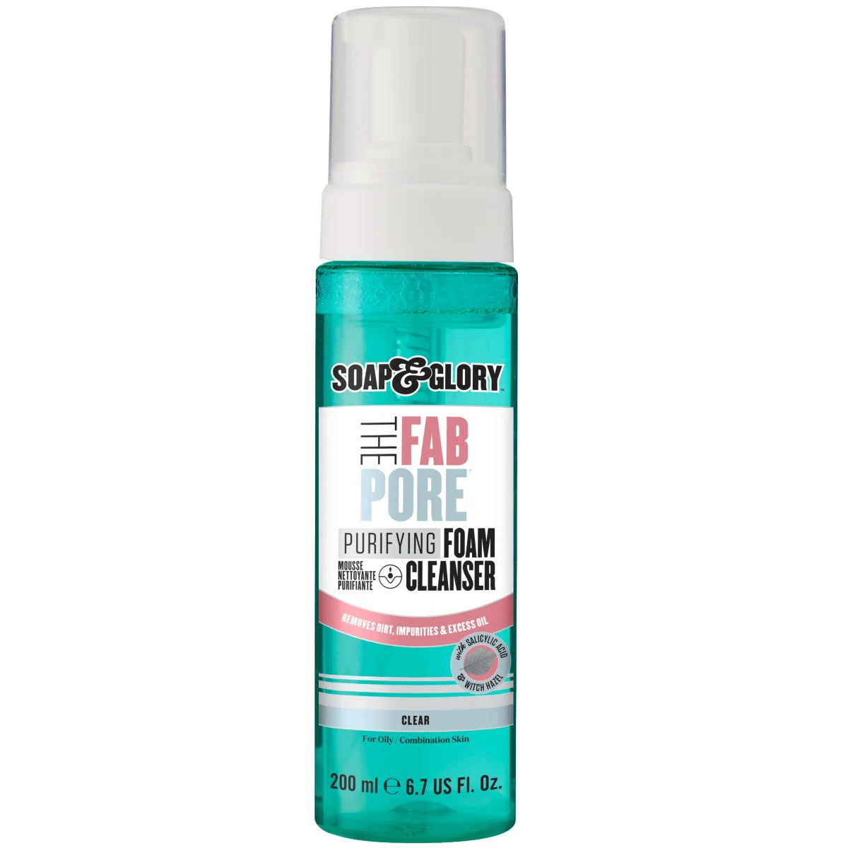 Soap & Glory Fab Pore Purifying Foam Cleanser 200ml | Deep Cleansing Face Wash