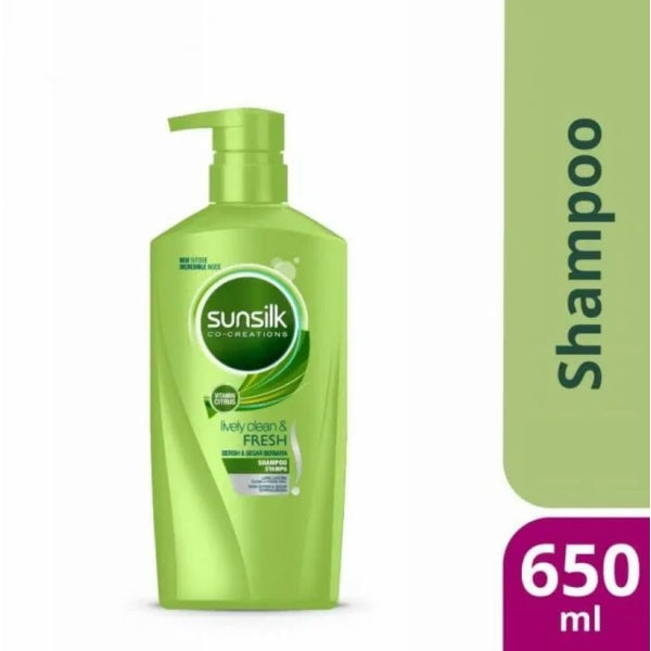 SUNSILK LIVELY CLEAR & FRESH SHAMPOO 650ML