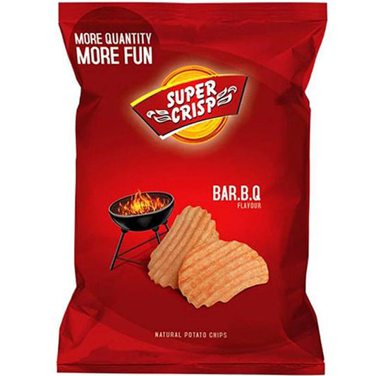 SUPER CRISP BBQ FLAVOUR CHIPS 100GM