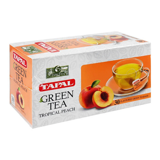 TAPAL GREEN TEA TEABAGS TOPICAL PEACH 30PCS